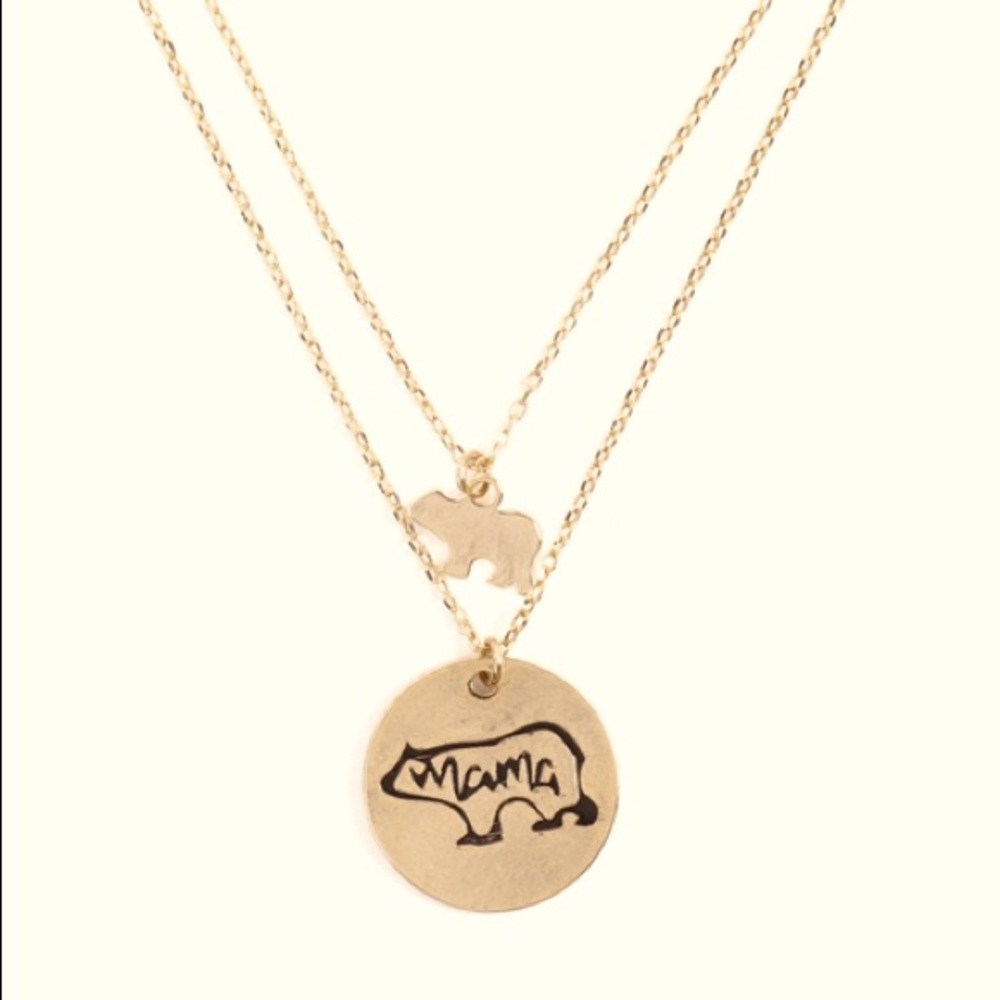 Multi-layer mamma bear necklace